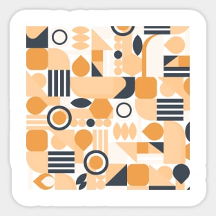 Orange geometric pattern abstract Sticker